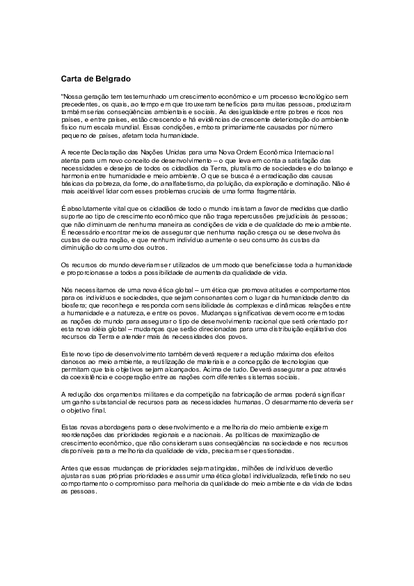 Carta de Belgrado